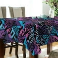 thumbnail image 3 of GZHJMY Graffiti Rectangle Tablecloth, Waterproof Stain Wrinkle Resistant Washable Polyester Table Cover for Picnic Dinner Holiday Kitchen Party Decor, 60 x 108 in Home Decor, 3 of 7