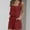 #305-Red, variant on Womens Smocked Ruffle Set Womens Two Piece Summer Outfit Square Neck Crop Tank And Shorts Set For Beach Gift