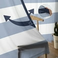 thumbnail image 5 of Blue White Striped Sheer Curtains 96 Inches Long 2 Panels Set, Window Sheer Curtains for Living Room/Bedroom, Navy Blue Beach Nautical Anchor Ocean Coastal Light Filter Rod Pocket Curtain 52''x96''x2, 5 of 7