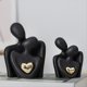 thumbnail image 2 of Mini Estatua de Pareja, Soporte para TV, DecoracióN, Escultura Abstracta, ChucheríAs, DecoracióN del Hogar, Parejas, Amor, Oficina, EspectáCulo, Piezas, Negro A, 2 of 5