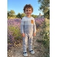 thumbnail image 6 of AceBaby Kids Boys Fall 2Pcs Outfit Sets for 3M-5Y, Contrast Color and Stripes Tops with Pants Toddler Clothes for Casual Daily, 6 of 9