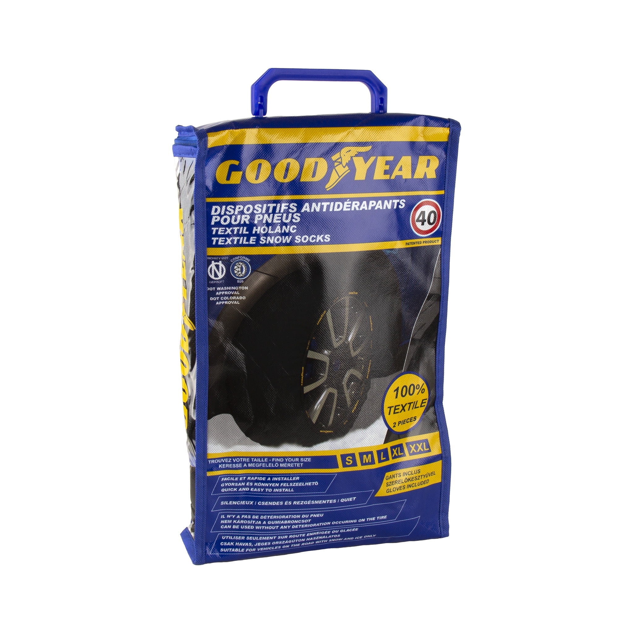 Fits Most Tires from 14 to 21 XX-Large Goodyear GODXXL Snow Sock Tire Chain Alternative 