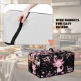 thumbnail image 6 of ZIATUBLES Toaster Oven Cover Stain Resistant Appliance Protector with Top Handle Decorative Accessories for Modern Kitchen, Fits 22.5" x 18.5" x 13", Axolotl Cherry Blossom, 6 of 8