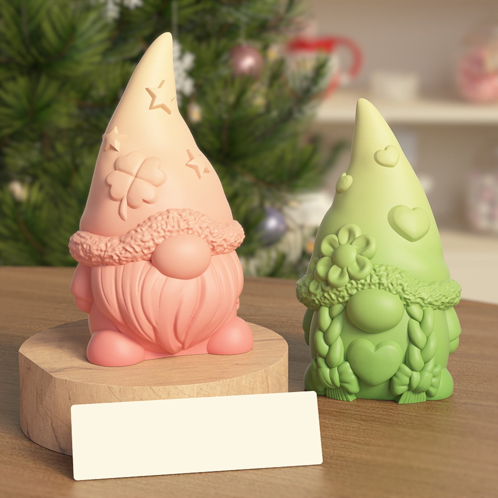 OIUR Easter Silicone Mold Easter Gnome Mold Food-Grade Silicone Non-Stick Coating Mold Easy to Clean Sequin Resin Molds Gnome Figures Easter Gift