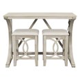 thumbnail image 5 of Harper & Bright Designs 3 Piece Farmhouse Wood Dining Table Set, Cream, 5 of 14