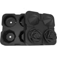 thumbnail image 5 of Ice Cube Tray, HANCELANT 2.5inch Ice Cube Molds, 2 Cavity Silicone Rose & 2 Diamond Ice Ball Maker, Whiskey, Bourbon & Homemade Juice (Black), 5 of 16