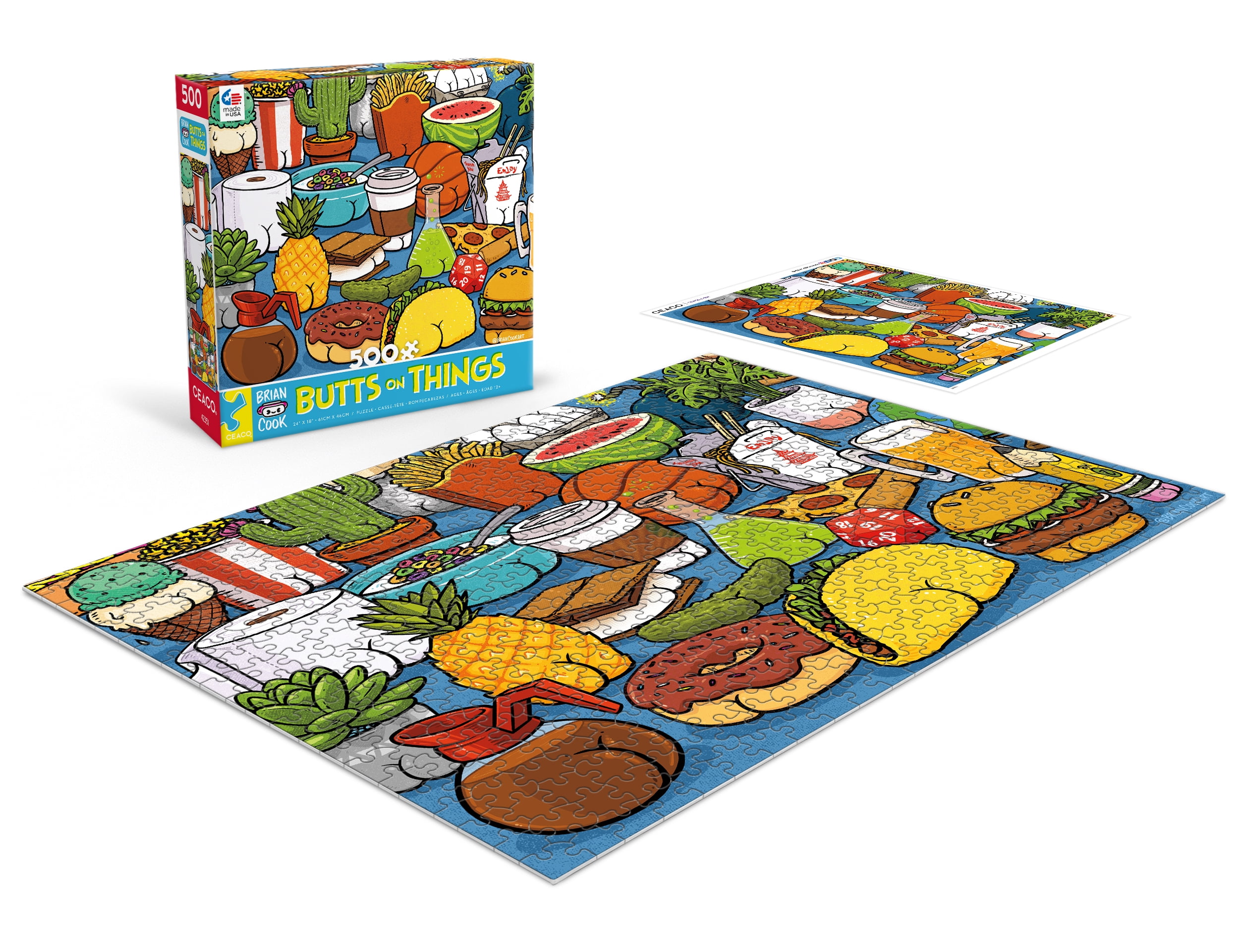 Ceaco - Brian Cook - Butts on Things - 500 Piece Interlocking Jigsaw Puzzle