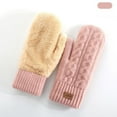 thumbnail image 2 of Moocorvic Winter Mittens Gloves for Women, Warm Thermal Fleece Lining Thick Knit Soft Snow Mittens for Cold Weather Gifts,Pink, 2 of 7
