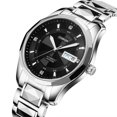 thumbnail image 3 of GUANQIN Popular Brand Analog Rhinestones Men Japan NH36 Movement Automatic Self-Winding Mechanical Waterproof Luminous Calendar Week Tungsten Steel Band Business Wrist Watch Sapphire Mirror, 3 of 7