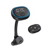 onn. Bluetooth Wireless FM Transmitter with Native Voice App Compatible with Smartphone,7*2.2*1.6'