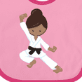 thumbnail image 4 of Inktastic African American Girl, Black Belt, Karate Girl Girls Baby Bib, 4 of 4