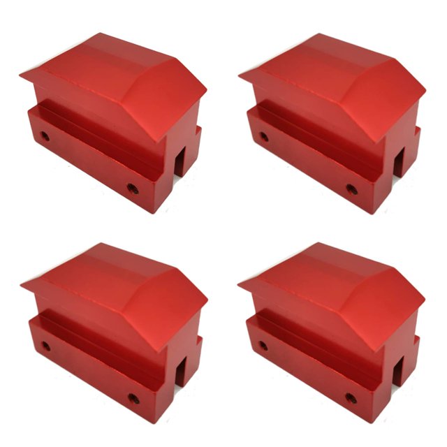 Fudoray Jack Lift Pad Anodized Aluminum For 6Th Gen Chevrolet Camaro Except Convertable 4 Pieces Red Jacking Lifting Pad