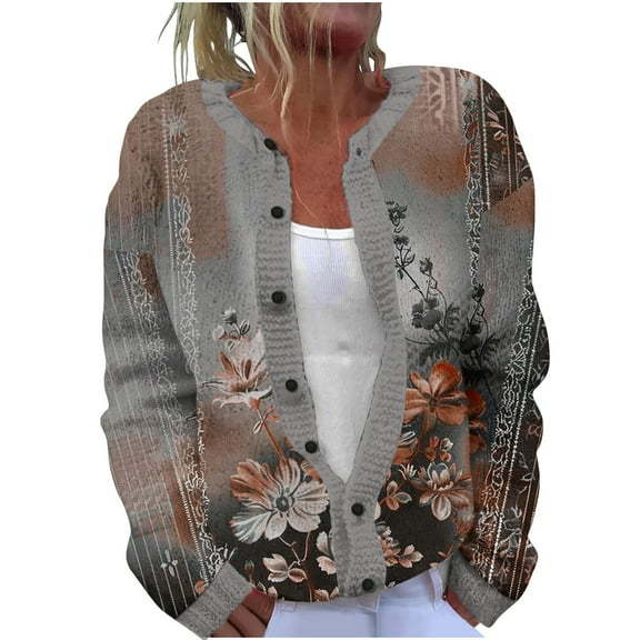 Levmjia Womens Lightweight Knit Cardigan Long Sleeve V Neck Button Up Open Front Casual Loose Thin Fall Sweater For Women Multi Colors