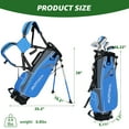 thumbnail image 2 of XDriveMax 6 Pieces Golf Club Set, Junior Complete Set for Ages 6-10 with Stand Bag, Right Handed, 2 Head Covers, Blue, 2 of 7