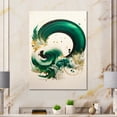 thumbnail image 2 of Designart Green Glamour Swirl Canvas Wall Art, 2 of 5