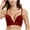 Wine, variant on Women's Push Up Underwire Bra, Women Support Bras, Women Solid Color Thin V Neck Push Up Support Comfortable Soft Breathable Bra Wine, 32/70B
