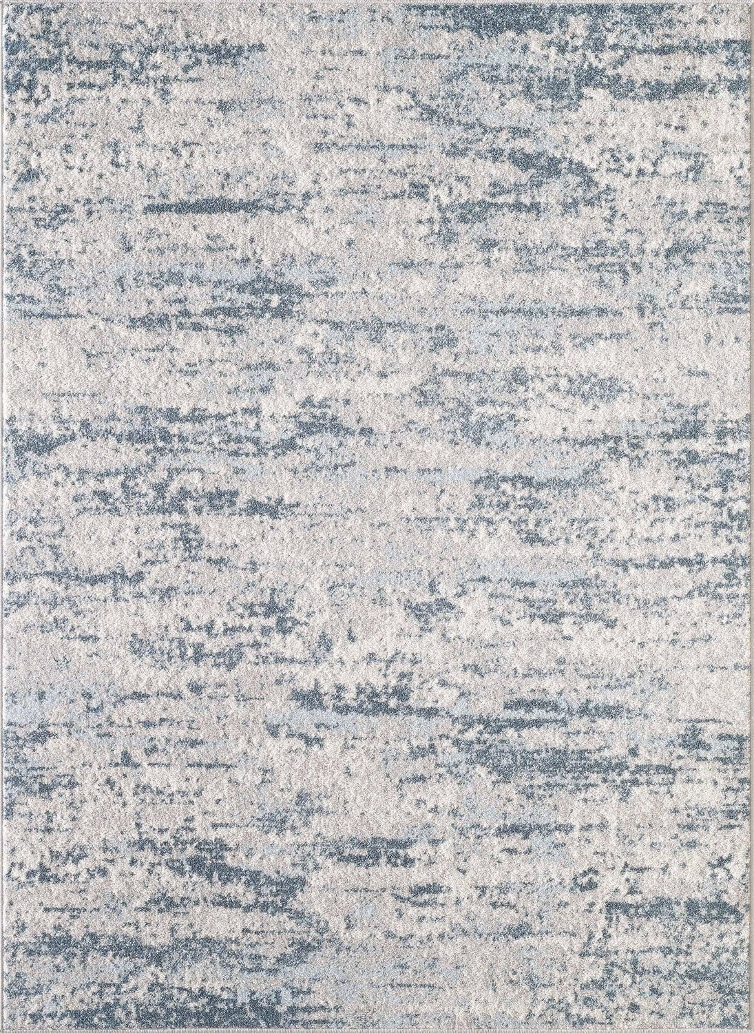 Veruca Cream and Blue Woven Area Rug