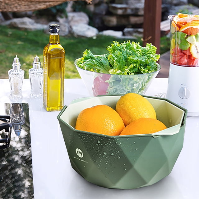 Vaidha Kitchen Strainer Colander Bowl Set, 2 In 1 Multipurpose Sink & Strainer, Sink & Fruit & Vegetable Basket
