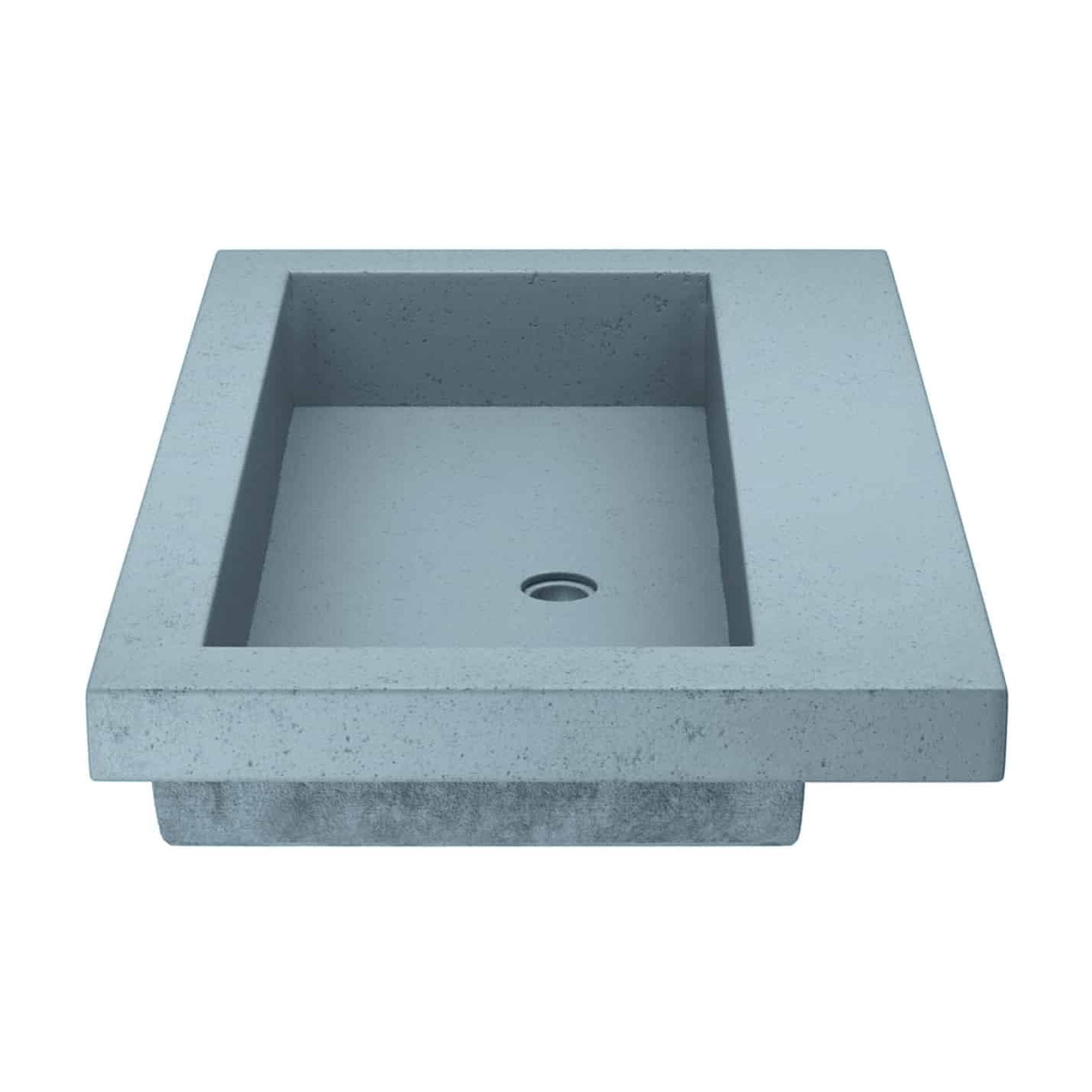 Native Trails NSL3019-SX Nativestone 30" Rectangular Concrete Drop In Bathroom Sink -