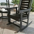 thumbnail image 3 of YYAo Rocking Bistro Chairs, Outdoor Rocker Chairs,2 Pieces Outdoor Rocking Chairs, HDPE Patio Rockers with 28" High Back, Wide Armrests, Black, 3 of 11