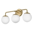 thumbnail image 4 of 85003LCB Lark Julep - 3 Light Bath Vanity In Modern Style-10 Inches Tall and 24 Inches Wide-Lacquered Brass Finish, 4 of 12