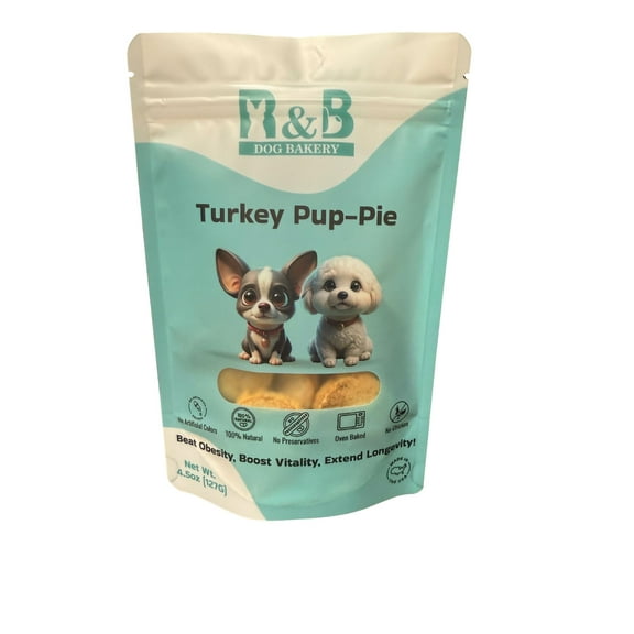 R&B Dog Bakery Turkey-Pup Pie Treats for Dogs