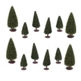 thumbnail image 2 of OUNONA 15Pcs 6/ 8/ 10 Christmas Tree, Miniature Pine Trees with Wood Base for Miniature Scenes Christmas Decoration DIY Crafts, 2 of 7