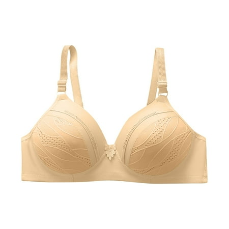 

LWZWM Push Up Bras for Women Comfortable Lace Breathable Bra No Underwire Bra Summer Bra Comfortable Bras Beige M