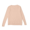 thumbnail image 4 of TRUBKH Fall Sweaters for Women V Neck Tops Long Sleeve Shirts Fall Sweaters for Women Drop Shoulder Sweaters Relaxed Fit Business Casual Outfits for Women Wool Blend Sweater Womens Pink L, 4 of 5
