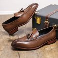thumbnail image 6 of Classic Tassel Slip-On Leather Loafer Business Dress Shoes, 6 of 8