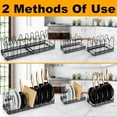thumbnail image 5 of Werseon Expandable Pot Lid Organizer, Pots and Pans Lid Rack, Adjustable Pot Lid Holders for Cabinet, 5 of 9