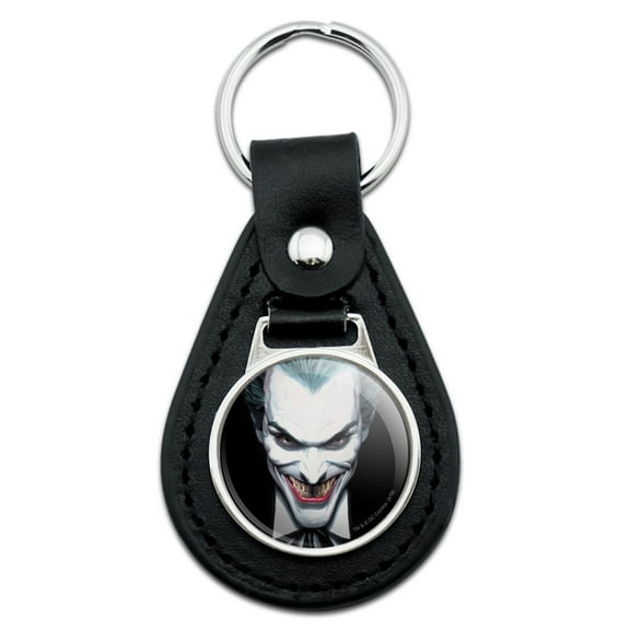 Black Leather  Batman Alex Ross Joker Head Keychain