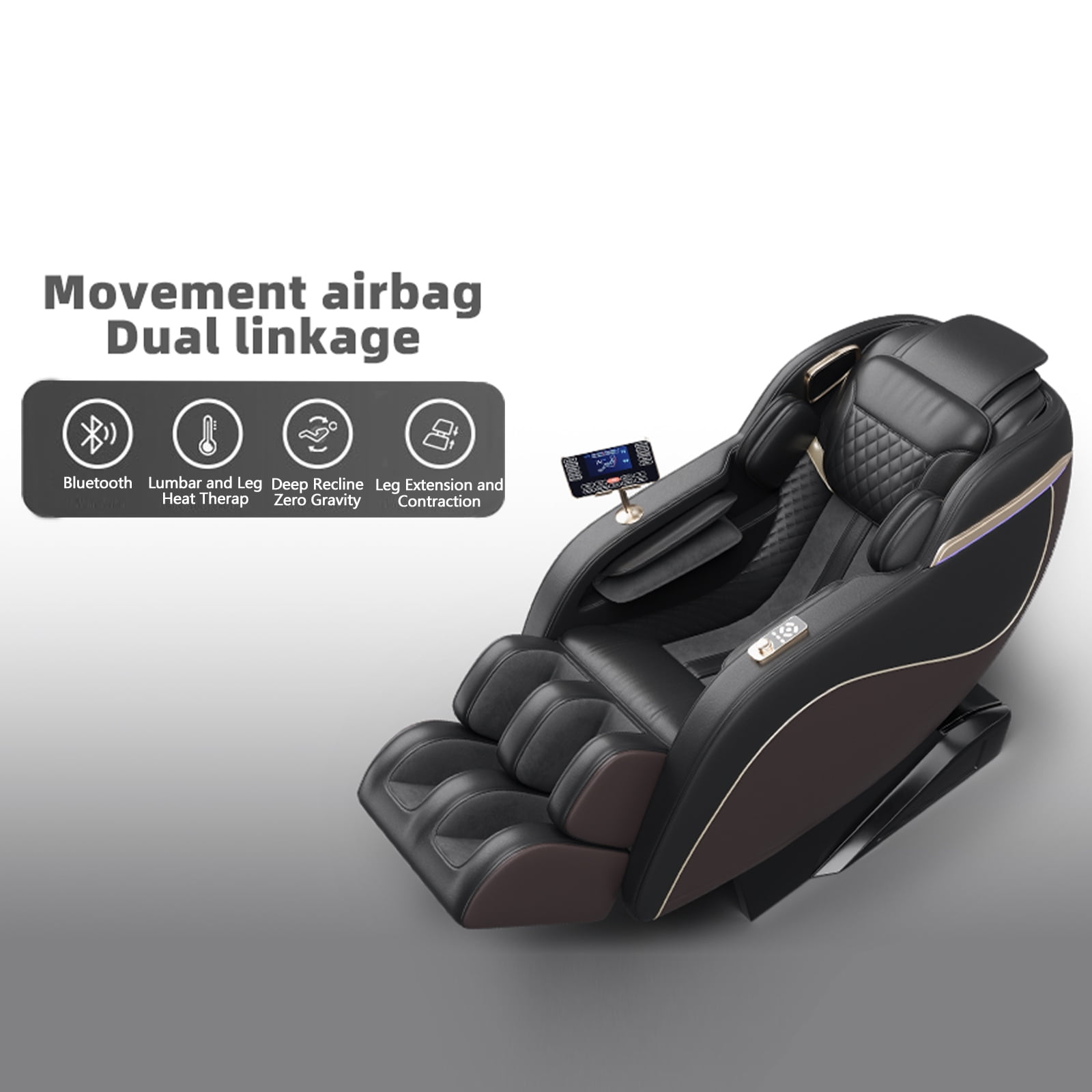 MAYEERTY Zero Gravity Massage Chair with SL-Track Shiatsu, Full Body Massage Chair for Thai Stretching & Airbag Compression, Black