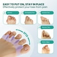 thumbnail image 2 of Welnove Toe Separators Spacers for Women - Toe Spacers with Lavender Extract, Toe Straightener for Women Men -Bunion Corrector Toe Stretcher for Yoga Practice - Lavender, 4 Pack, 2 of 7