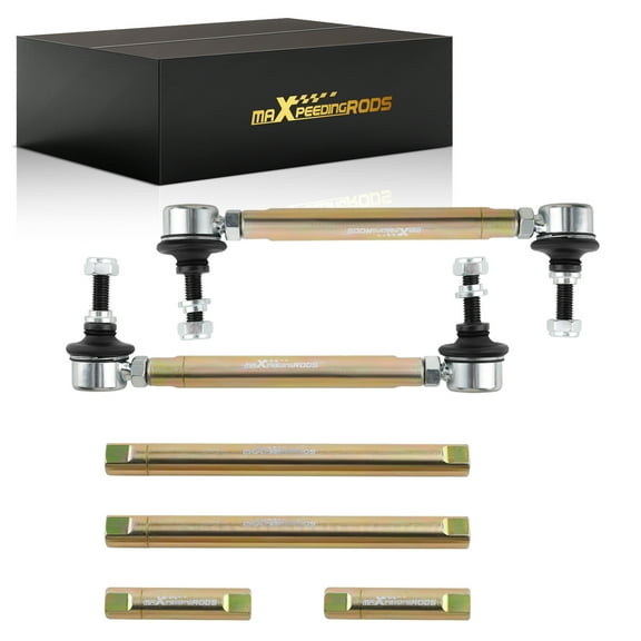 MaXpeedingrods Front Adjustable Sway Bar End Links for BMW 3 Series E36 E46 M3 E90 E91 E92 E93, Heavy Duty Steel Sway Bar Link Suspension Kit