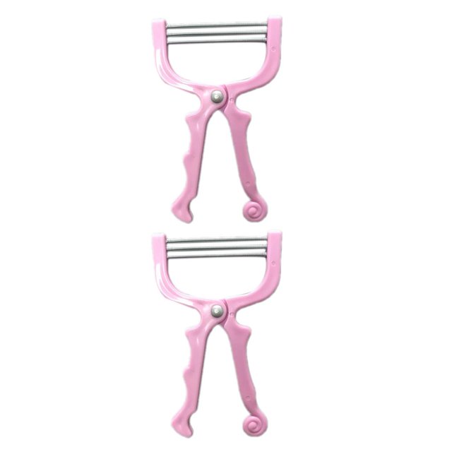 sweethay GRAN VENTA Manual Body Lips Facial Hair Remover Tool Face Beauty 3 Spring Threading Removal Epilator Rosado 2Conjunto