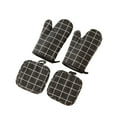 thumbnail image 1 of Heat Gloves for Cooking, Kitchen Microwave Thermal Insulation Gloves Thickened Plaid and Heat Protective Gloves Baking Cotton and Linen Oven Gloves Kitchen Gloves for Cooking, 1 of 6