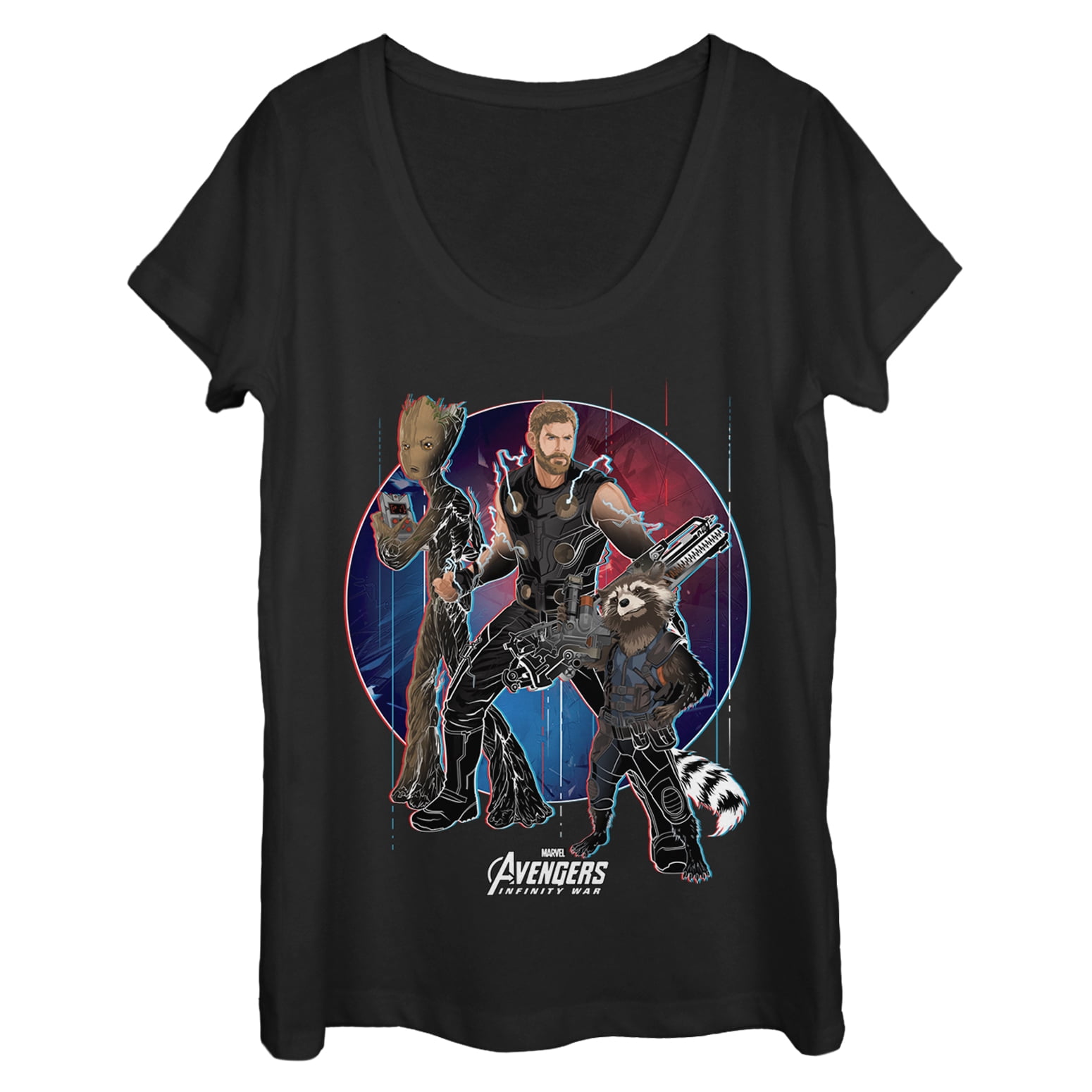 Marvel Women's Avengers: Infinity War New Partners Scoop Neck T-Shirt