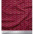 thumbnail image 1 of Soimoi Red polyester Crepe Fabric Brush Stroke Abstract Printed Craft Fabric by the Yard 42 Inch Wide, 1 of 3