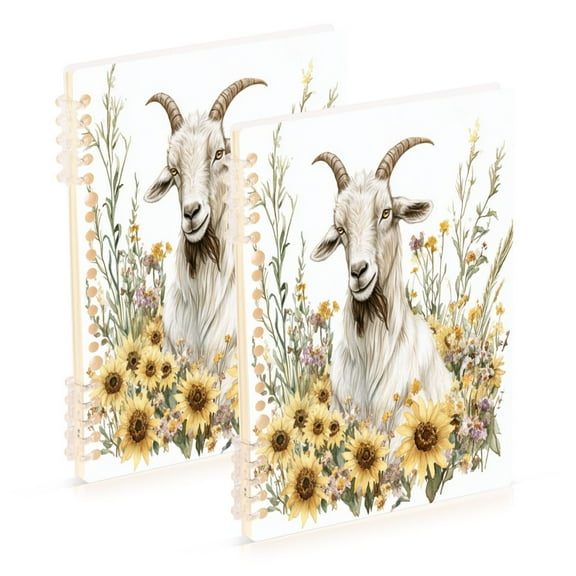 Wirebound Notebook Hardcover Spiral Notebooks A Goat, 60 Pages, 80 GSM, 5.7 x 8.3in