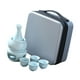 thumbnail image 5 of Juego de Sake japonés con decantador de vino más cálido con bolsa de viaje, portavelas tradicional de 4 tazas, bebida de Sake antigua para fiesta de verde claro, 5 of 9