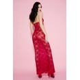 thumbnail image 2 of Music Legs Women's Long Lace Halter Gown; Red 53012-RED, 2 of 2