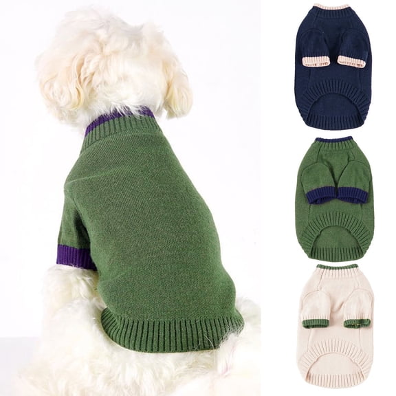 DOPI Pet Clothes Skin-friendly Breathable Polyester Pet Dog Winter Warm Sweater for Autumn