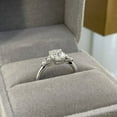 thumbnail image 4 of Forever Jewels 2 Ct Oval Moissanite Women Three Stone Engagement Ring 14K White Gold Plated, 4 of 5