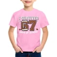 thumbnail image 4 of Rhuody T-Shirts pour Garçon Blouse à Col Rond T-Shirt à Manches Courtes Rentrée des Classes Hauts à Imprimés de Chiffres de Dessin Animé Combinaison Confortable Rose 6-7 Ans, 4 of 4
