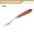 thumbnail image 3 of Uxcell Palette Knife Painting Tool 1.73" x 0.63" Stainless Steel Teardrop Blade 7.48" Length Spatula Painting Pallet knife with Hole Beech Wood Handle for Oil Acrylic Canvas, Red/Silver, 3 of 7