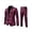 Wine, variant on Men's Carnival Tie Dye Printed 2 Piece Suit Set Evening Performance Dress Slim 2 Button Blazer Pants Casual Floral Party Jacket