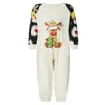 thumbnail image 2 of Elippeo Family Matching Christmas Pajamas, Cartoon Reindeer Print Long-Sleeved Tops + Trousers/Romper Sleepwear Outfits, 2 of 10