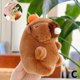 thumbnail image 2 of Peluche de carpincho que sopla burbujas, celebridad de Internet, llavero con colgante de carpincho, muñeca pequeña, muñeca de niña., 2 of 2