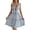 Light Blue, variant on Womens Frill Ditsy Floral Spaghetti Strap Mini Dress with Tie Front and Sheer Details Fifty% Polyester Fabric Today
